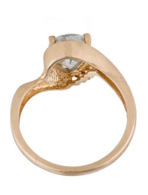 Ring 14K 1.50ct Goshenite & Diamond Cocktail Ring