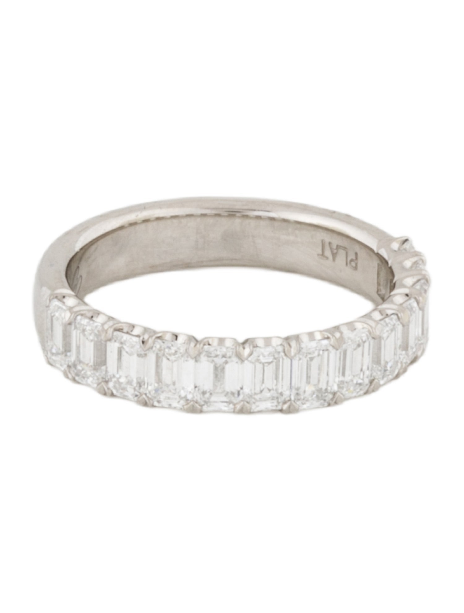 Ring By Bonnie Platinum 1.46ctw Lab-Grown Diamond Half-Eternity Band