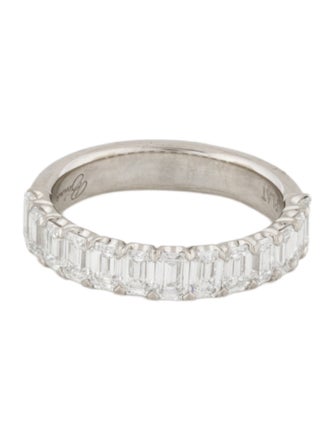 Ring By Bonnie Platinum 1.46ctw Lab-Grown Diamond Half-Eternity Band