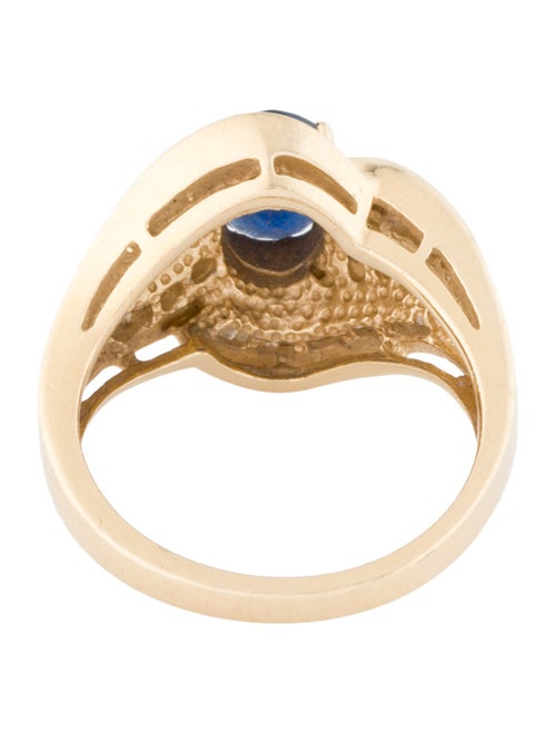 Ring 14K Sapphire & Diamond Cocktail Ring