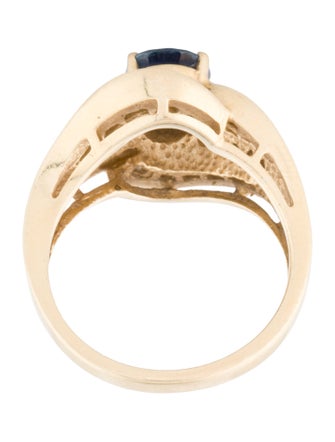 Ring 14K Sapphire & Diamond Cocktail Ring