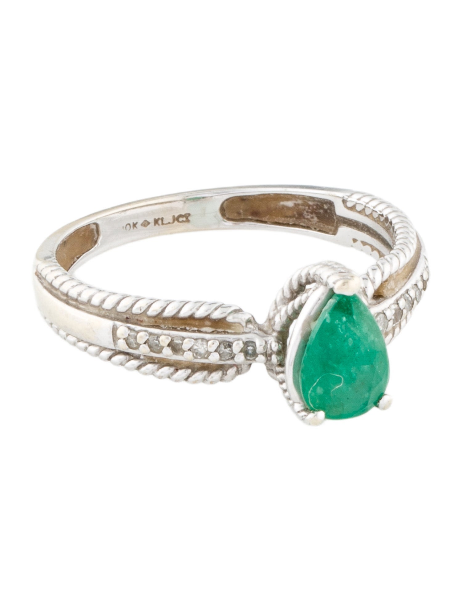 Ring 10K Emerald Cocktail