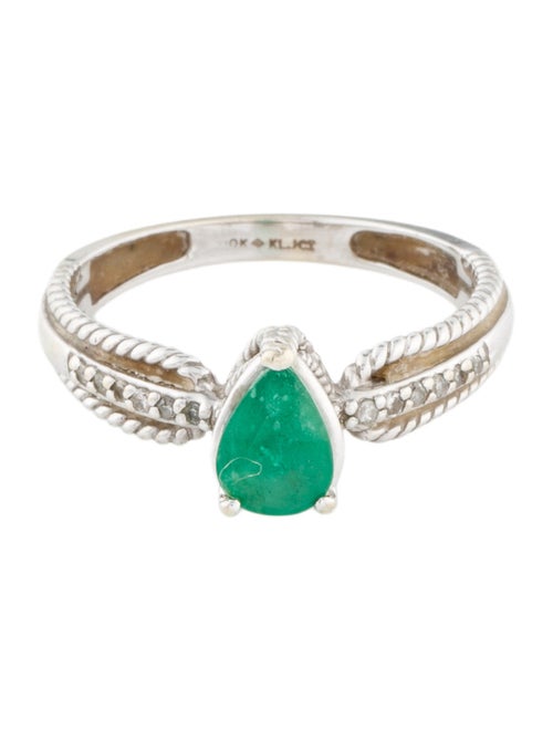 Ring 10K Emerald Cocktail Ring