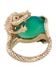 Ring 14K 9.76ct Dyed Chalcedony Dragon Cocktail Ring
