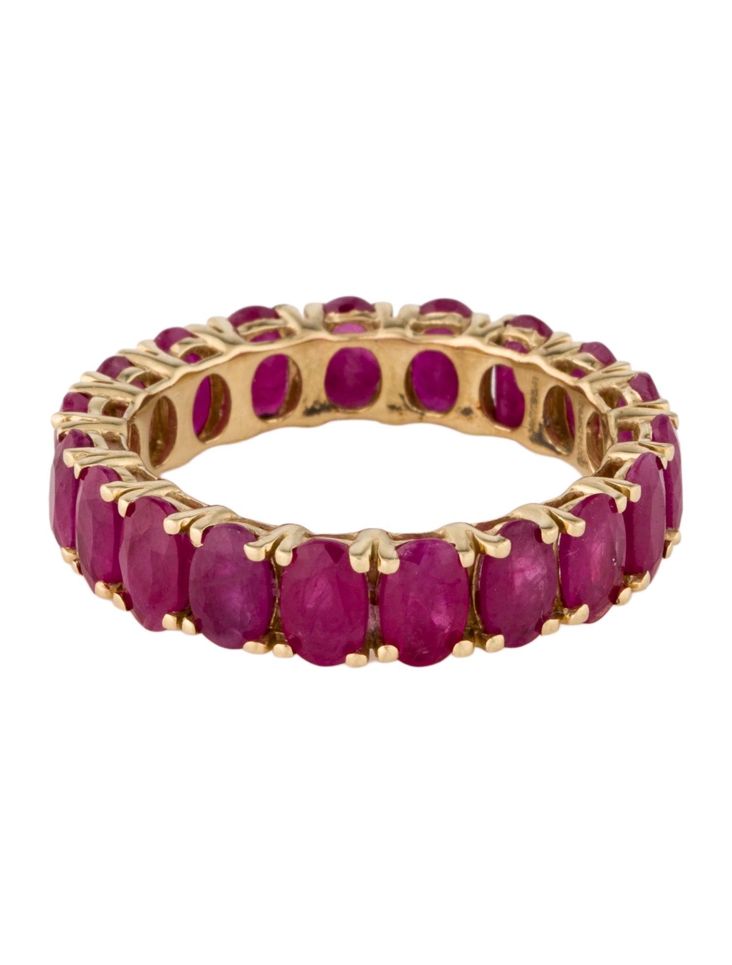 Ring 14K 3.93ctw Ruby Eternity Band