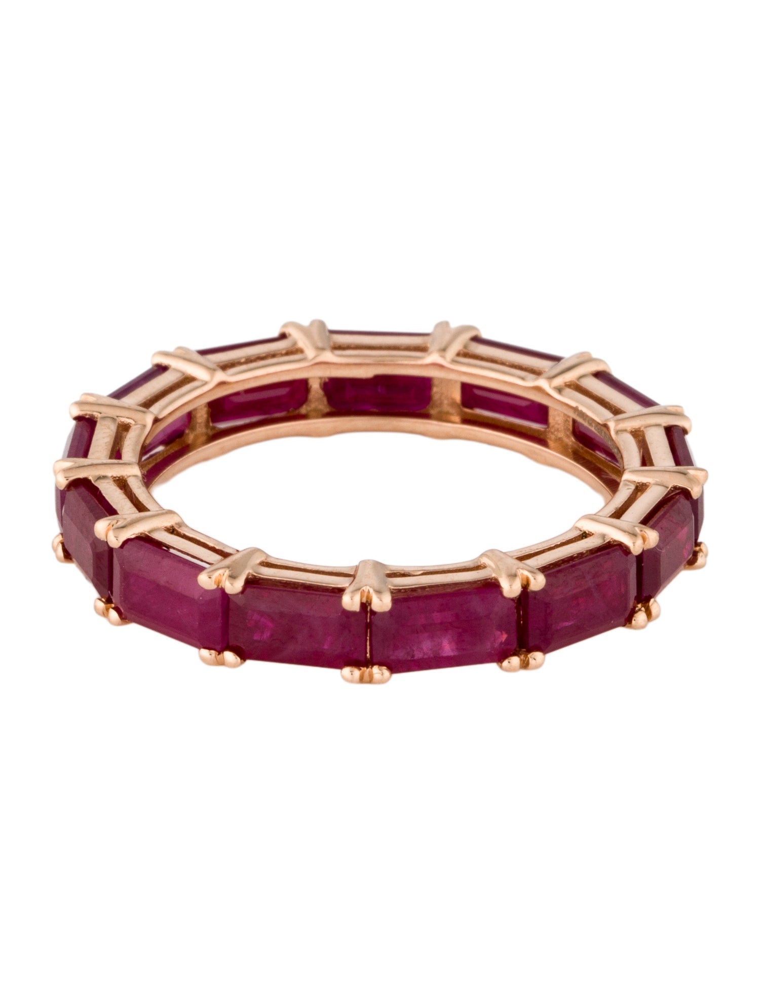 Ring 18K 4.68ctw Ruby Eternity Band