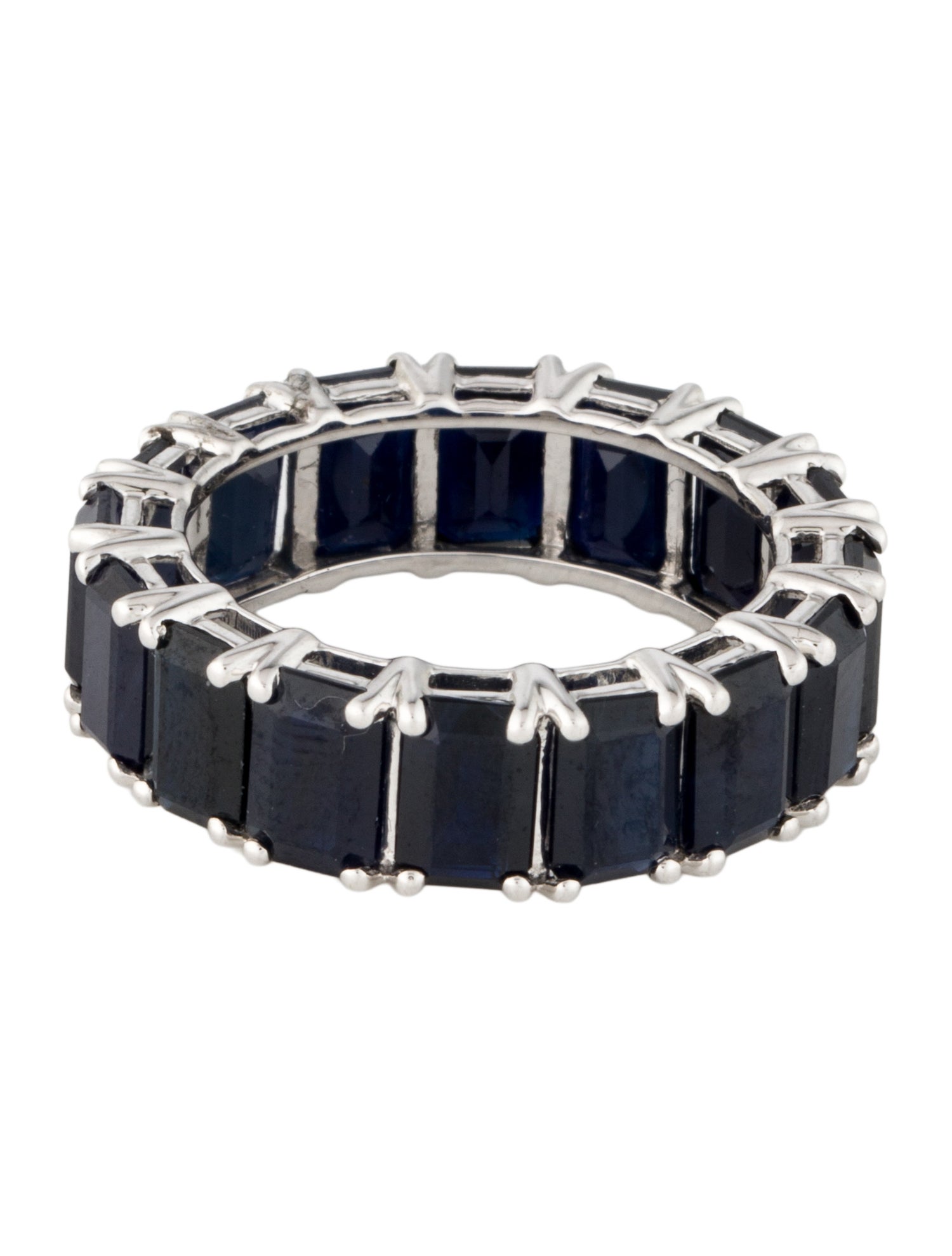 Ring 14K 10.89ct Sapphire Eternity Band