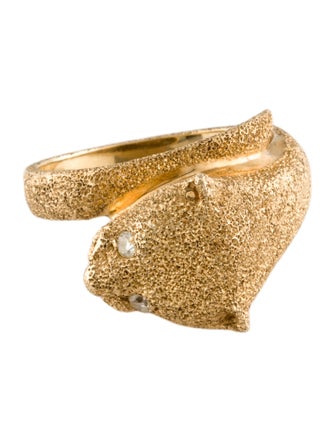 Ring 14K Diamond Panther Band