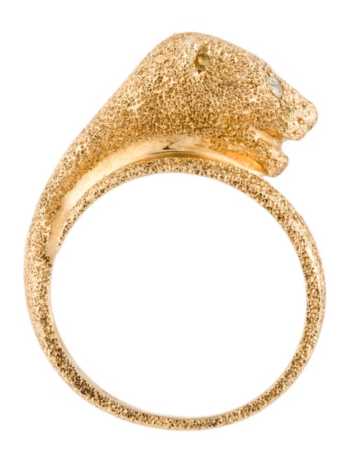 Ring 14K Diamond Panther Band