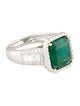 Ring Modani Jewels Platinum 6.00ct Emerald & Diamond Cocktail Ring