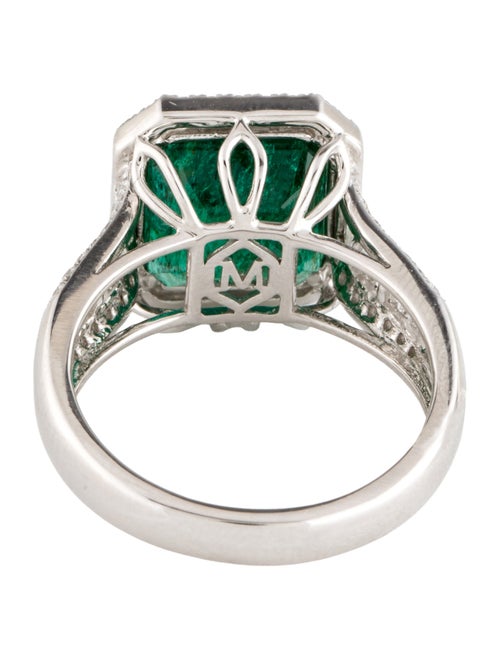 Ring Modani Jewels Platinum 6.00ct Emerald & Diamond Cocktail Ring