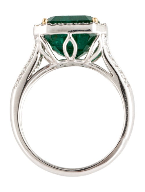 Ring Modani Jewels Platinum 6.00ct Emerald & Diamond Cocktail Ring