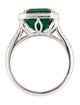 Ring Modani Jewels Platinum 6.00ct Emerald & Diamond Cocktail Ring