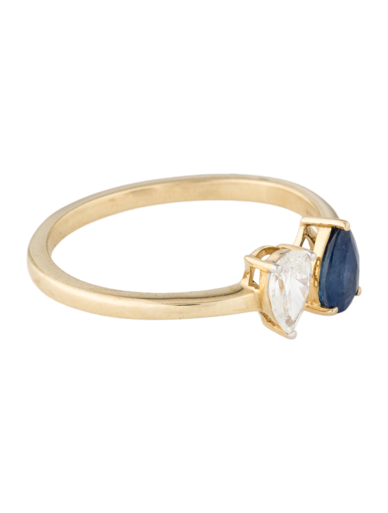 Ring 14K Sapphire & Diamond Band
