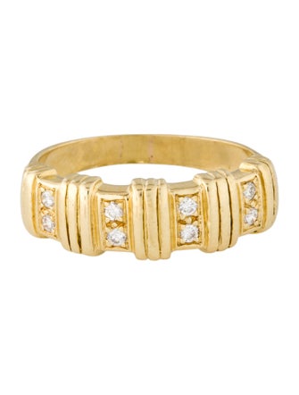 Ring 18K Diamond Four Station Band