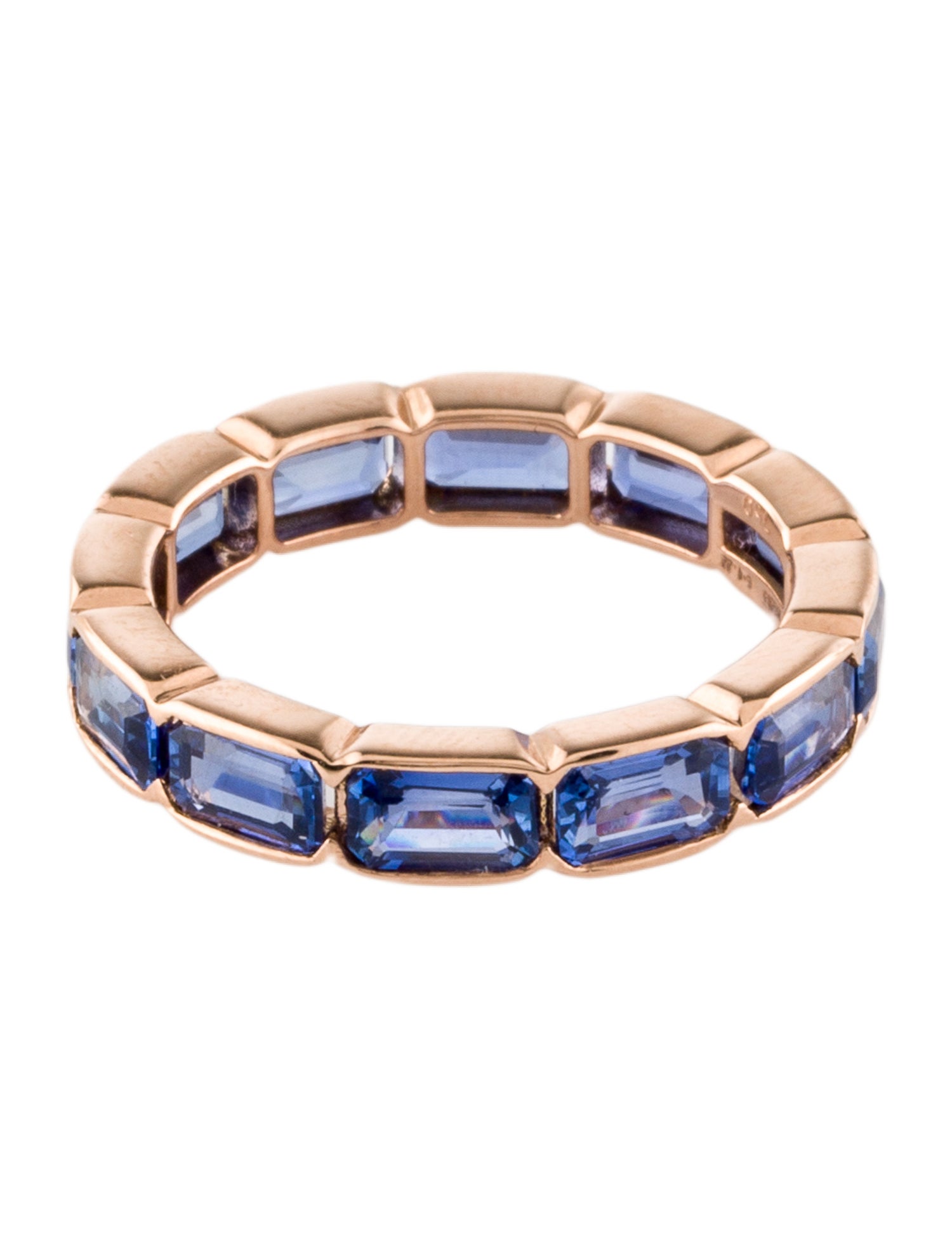 Ring 18K 4.22ctw Sapphire Eternity Band