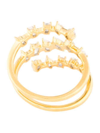 Ring 14K 1.47ctw Diamond Mixed Cut Wrap Band