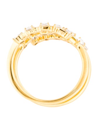 Ring 14K 1.47ctw Diamond Mixed Cut Wrap Band