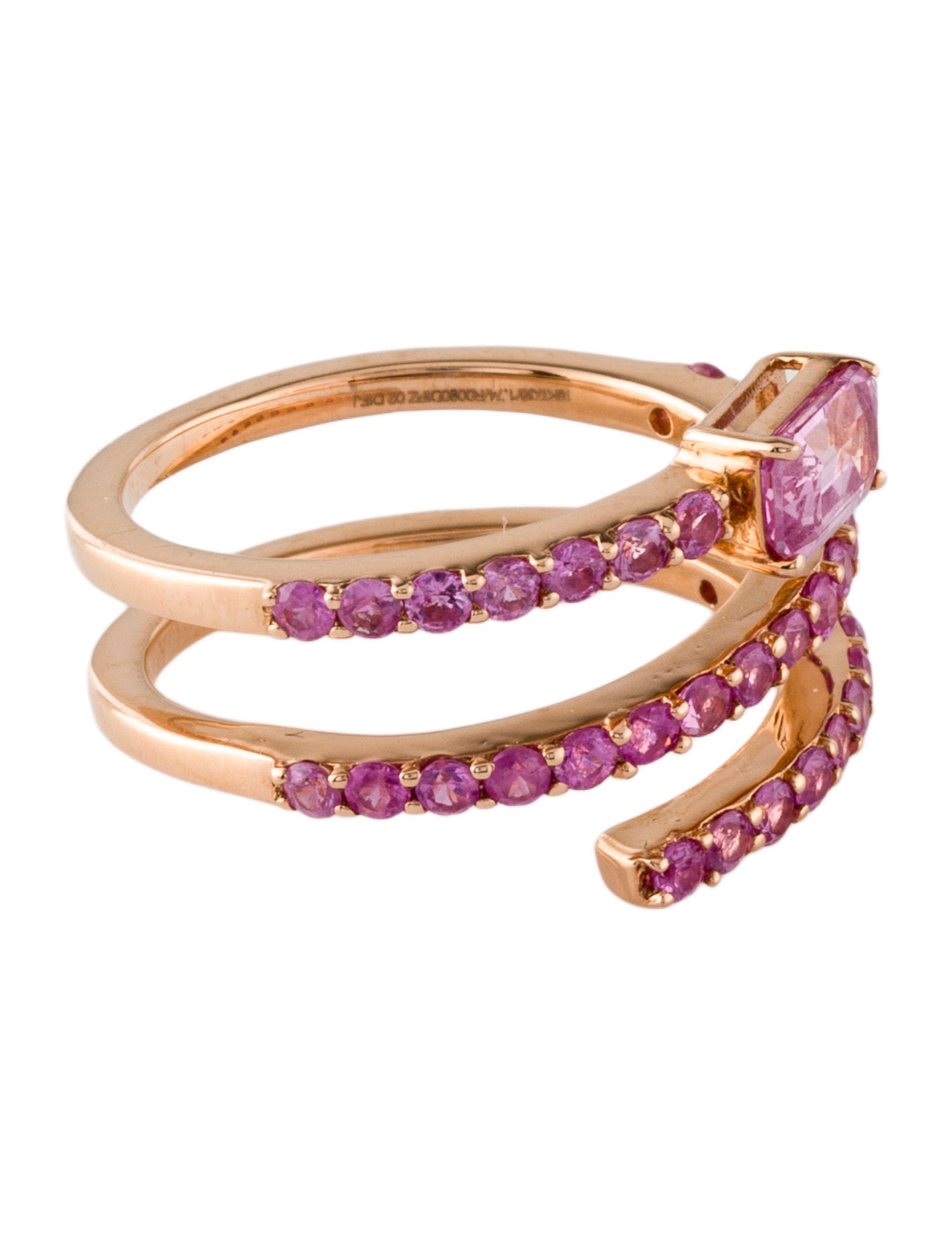 Ring 18K 1.48ctw Sapphire Coil Cocktail Ring