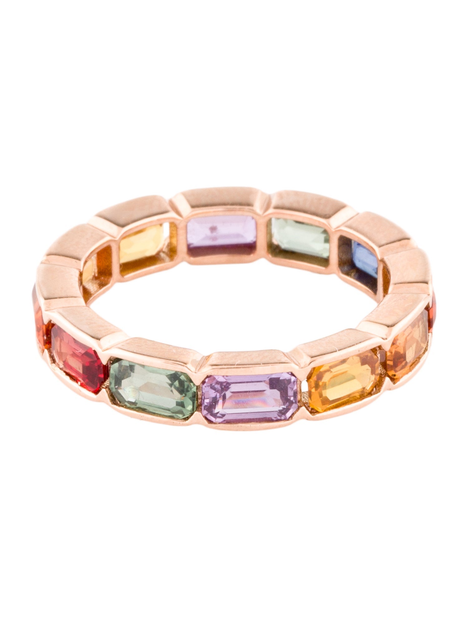 Ring 18K 4.21ctw Sapphire Eternity Band