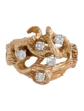 Ring 14K Diamond Cocktail Ring