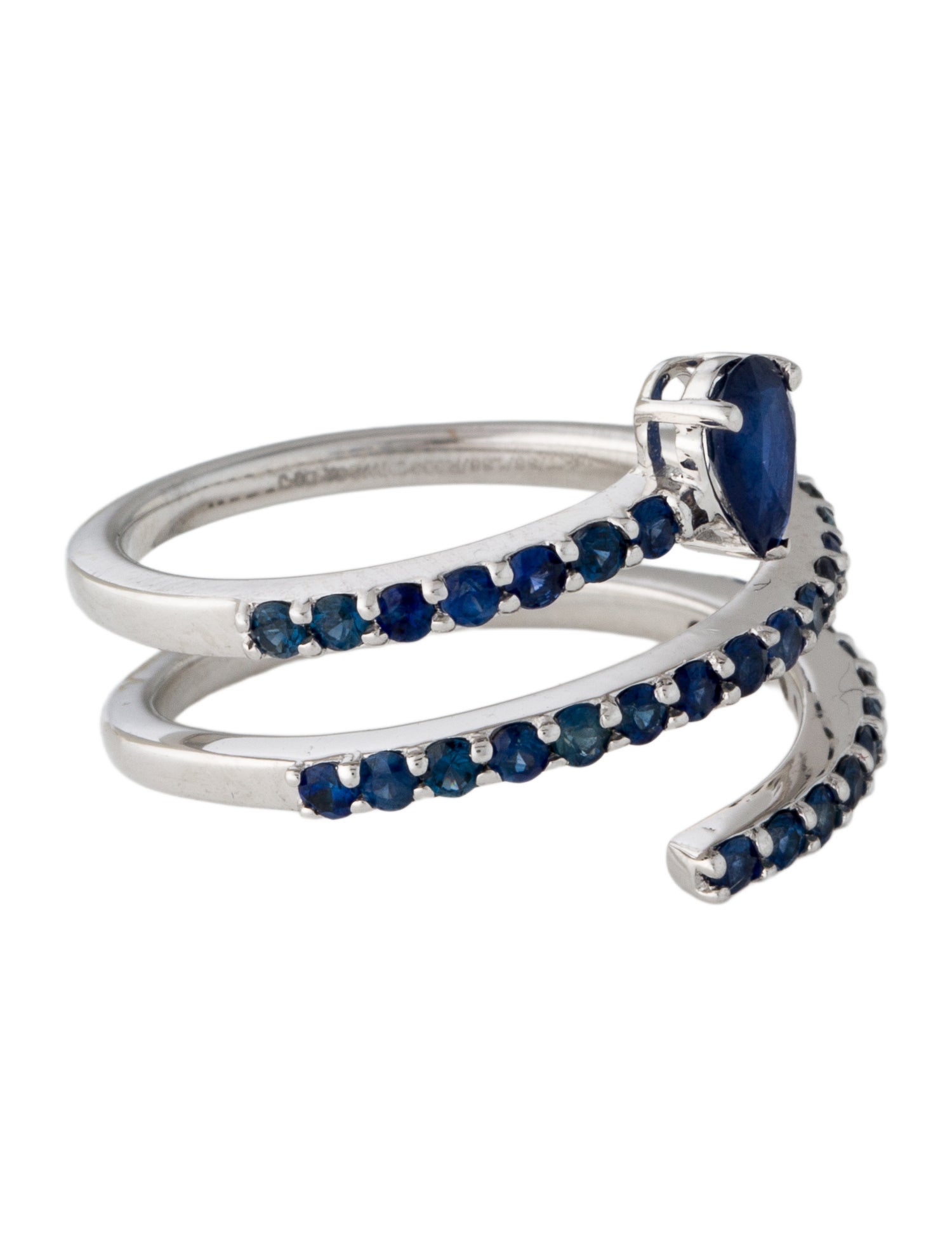 Ring 18K Sapphire Coil Ring