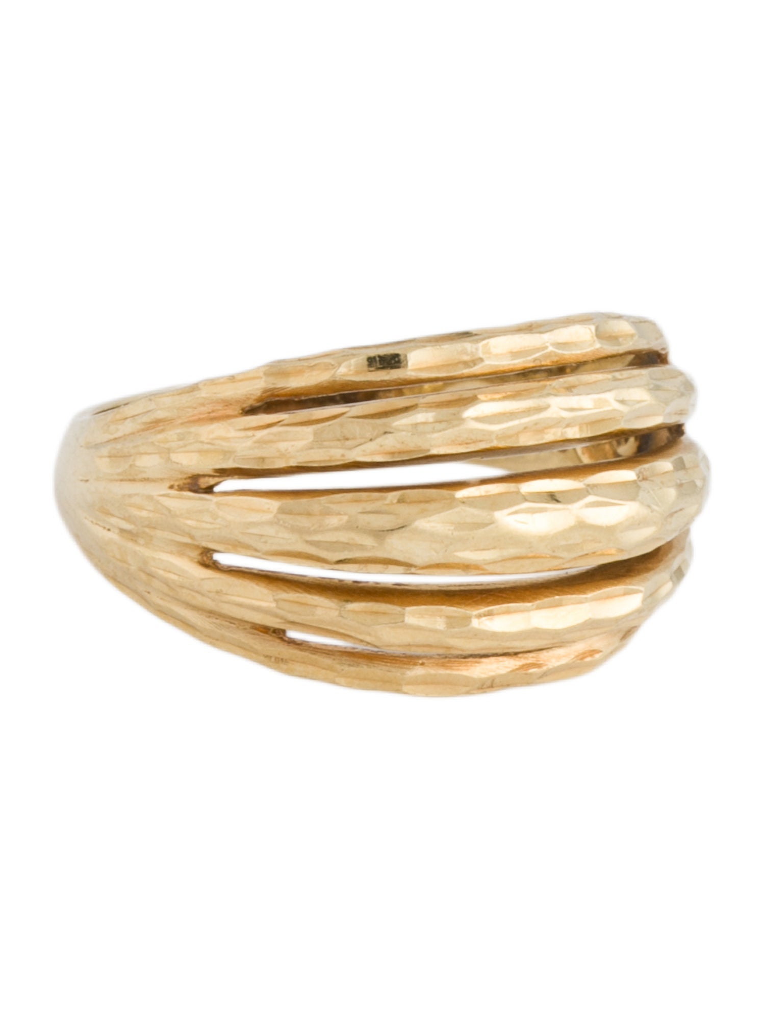 Ring 18K Five Row Textured Band