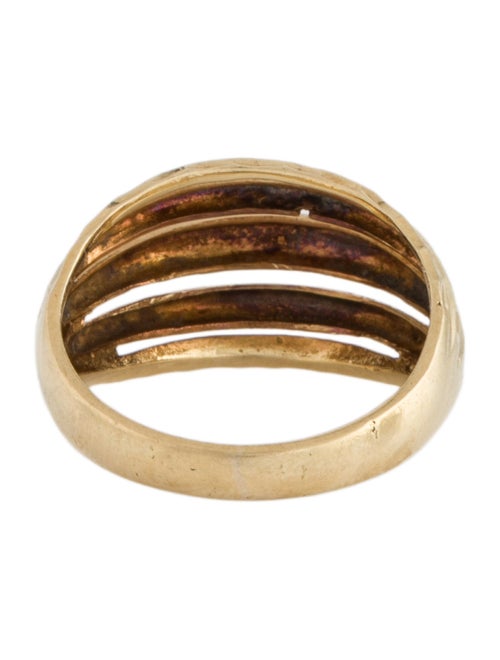 Ring 18K Five Row Textured Band