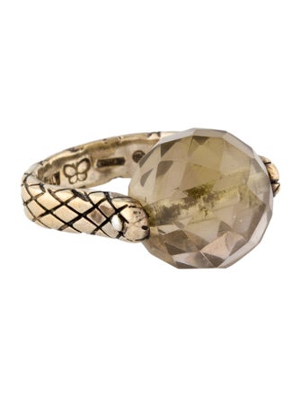 Bottega Veneta Smoky Quartz Spinning Ball Ring