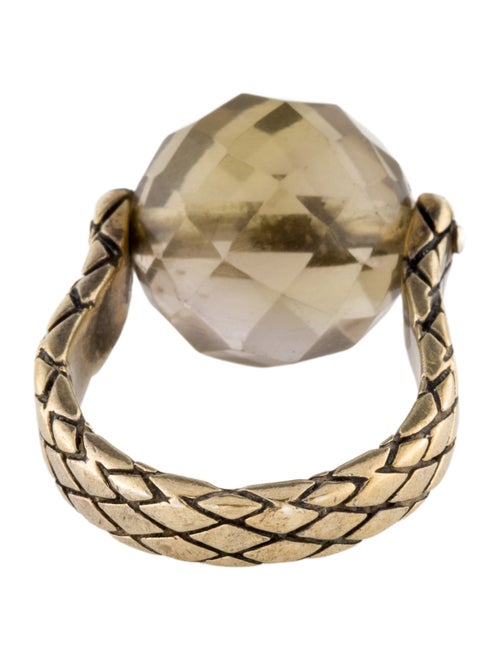 Bottega Veneta Smoky Quartz Spinning Ball Ring