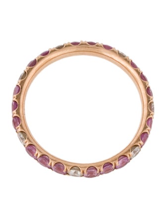 Ring 18K 1.29ctw Sapphire & Diamond Eternity Band