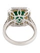Ring Modani Jewels Platinum Emerald & Diamond Cocktail Ring