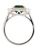 Ring Modani Jewels Platinum Emerald & Diamond Cocktail Ring