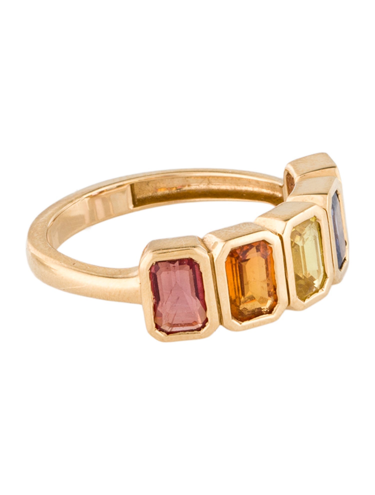 Ring 18K 2.75ctw Sapphire Rainbow Band