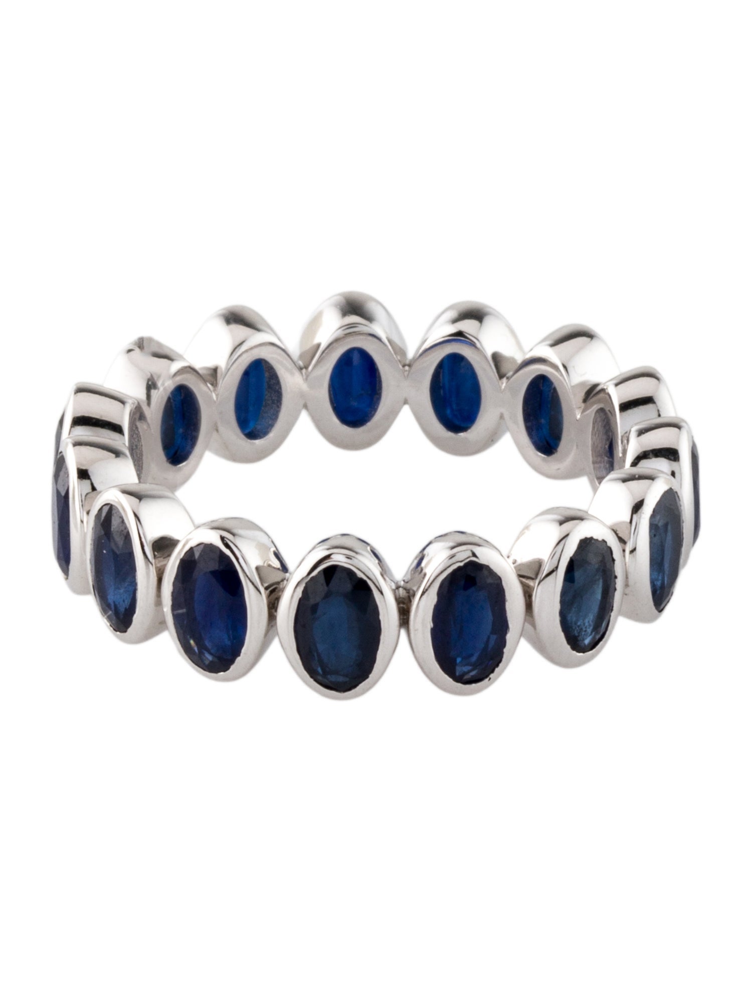 Ring 18K 4.74ctw Sapphire Eternity Band