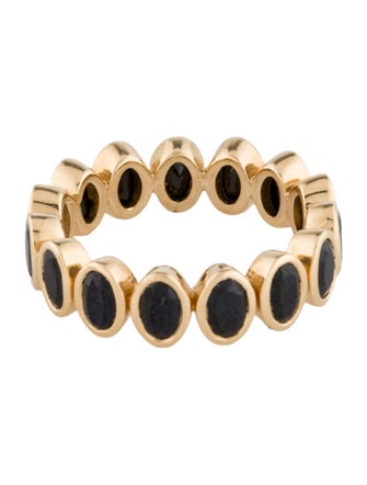 Ring 18K 4.52ctw Black Sapphire Band