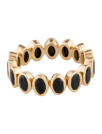 Ring 18K 4.52ctw Black Sapphire Band