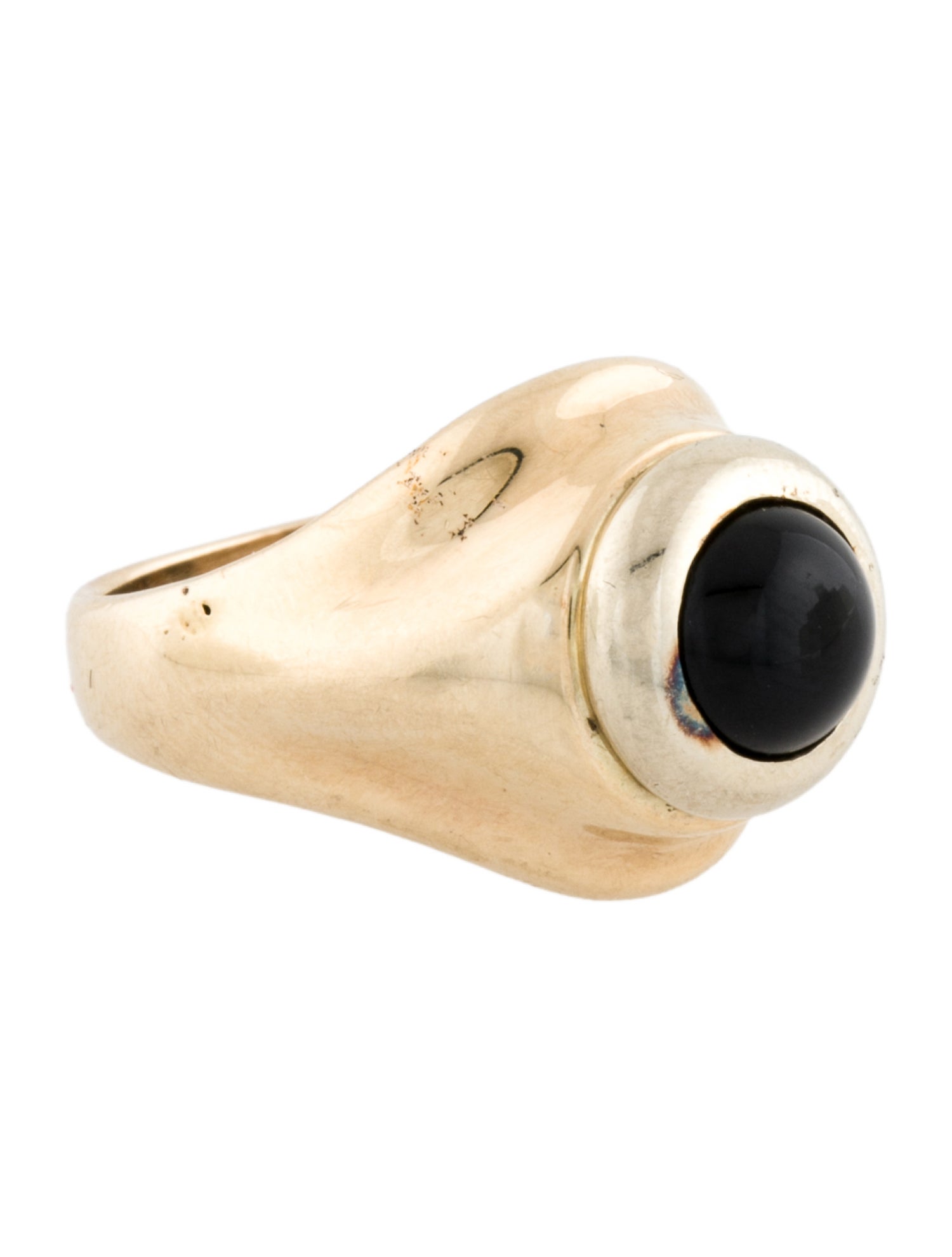 Ring 14K Onyx Sculpted Cocktail