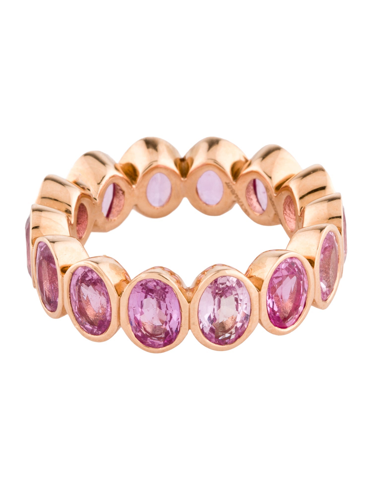 Ring 18K 8.07ctw Sapphire Eternity Band Ring