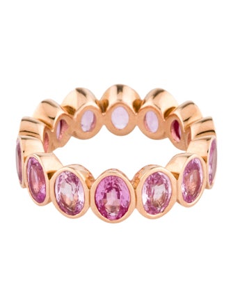 Ring 18K 8.07ctw Sapphire Eternity Band Ring