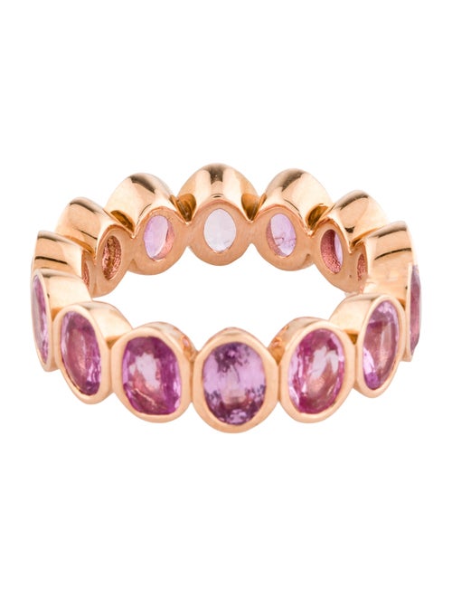 Ring 18K 8.07ctw Sapphire Eternity Band Ring