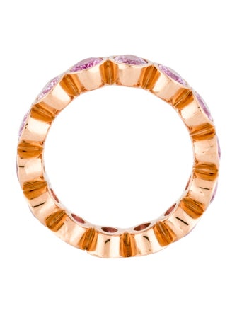 Ring 18K 8.07ctw Sapphire Eternity Band Ring