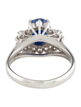 Ring Platinum 2.23ct Unheated Sapphire & Diamond Cocktail Ring