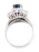 Ring Platinum 2.23ct Unheated Sapphire & Diamond Cocktail Ring