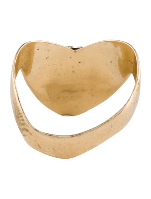 Ring 14K Mother of Pearl Cameo Cocktail Ring