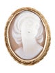 Ring 14K Shell Cameo Cocktail Ring