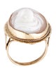 Ring 14K Shell Cameo Cocktail Ring