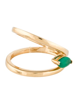 Ring 18K Emerald Cocktail Ring