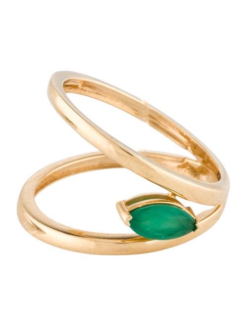 Ring 18K Emerald Cocktail Ring