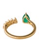 Ring 18K Emerald & Diamond Band